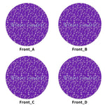 Purple Snowflake Round Placemats Set of 4 - Overhead view on a white table | Our Phoenix Rise