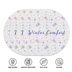 Winter Comfort Snowflake Round Placemats - festive dining accessory set | Our Phoenix Rise