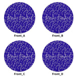 Personalized Blue Snowflake Round Placemats - Close up on snowflake pattern | Our Phoenix Rise