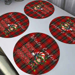 Personalized Christmas Round Placemats Set - Close Up of Elf and 'Not Today Santa' Design | Our Phoenix Rise