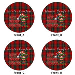 Personalized Christmas Round Placemats Set - Polyester Fabric Detail | Our Phoenix Rise