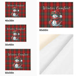 Plaid Snowman Winter Flannel Blanket - Detail of soft flannel texture | Our Phoenix Rise