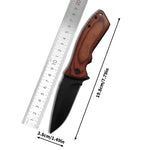 Personalized Engraved Wood Handle Pocket Knife - Measurement Guide Showing 19.8cm Length with Ruler | Our Phoenix Rise