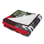 Personalized Space Crewmate Flannel Blanket - Folded Corner Detail Showing Soft Underside | Our Phoenix Rise