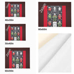 Personalized Space Crewmate Flannel Blanket - Close Up of Printed Characters and Snowflakes | Our Phoenix Rise