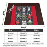 Personalized Space Crewmate Flannel Blanket - Side View Folded on Couch | Our Phoenix Rise