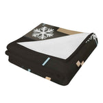 Reindeer Pixel Holiday Blanket — USA-Made Flannel, 4 Sizes