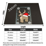 Reindeer Pixel Holiday Blanket — USA-Made Flannel, 4 Sizes