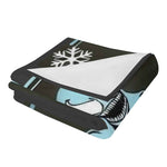 Personalized Symbiote Hero Flannel Blanket - Folded Soft Texture Close-up | Our Phoenix Rise