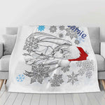 Anime Christmas Holiday Flannel Blanket - Interior Living Room Styling | Our Phoenix Rise