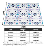 Blue Pink Unicorn Snowflake Flannel Blanket - Quarter Fold Detail | Our Phoenix Rise