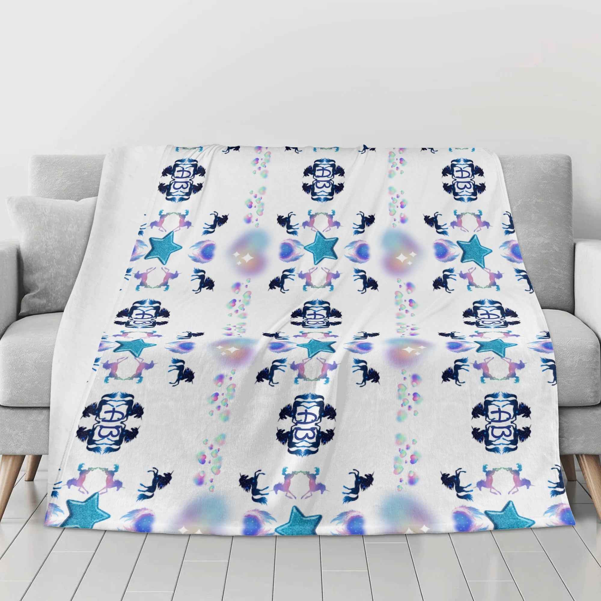 Starlight Unicorn Parade Blanket – USA-Made, 4 Sizes