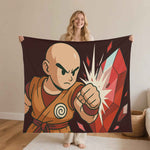 Gaming Flannel Blanket – Crystal Punch Art, Eco Cozy Power Warmth