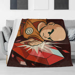 Gaming Flannel Blanket – Crystal Punch Art, Eco Cozy Power Warmth