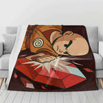 Gaming Flannel Blanket – Crystal Punch Art, Eco Cozy Power Warmth