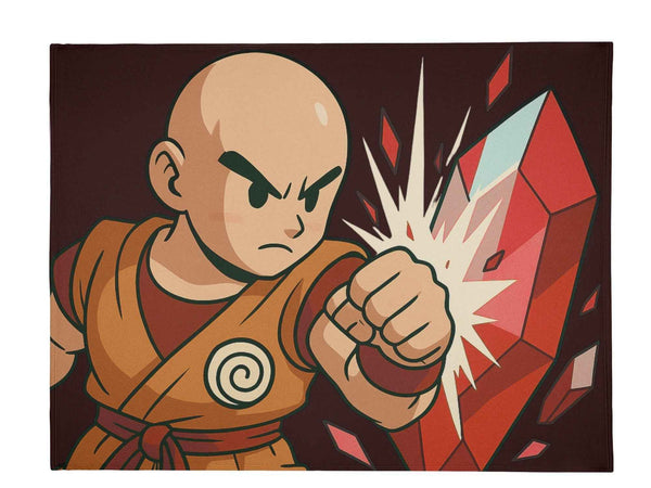 Gaming Flannel Blanket – Crystal Punch Art, Eco Cozy Power Warmth