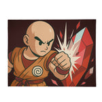 Gaming Flannel Blanket – Crystal Punch Art, Eco Cozy Power Warmth