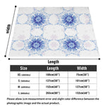 Flannel Blanket – Blue Snowflake Pattern, Cozy Breathable Warmth