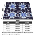 Snowflake Blanket – Midnight Blue Flannel, Cozy Breathable Warmth