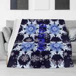 Blue Flannel Blanket - Breathable USA-Made 30x40in to 60x80in, Detailed View 2 | Our Phoenix Rise