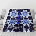 Blue Flannel Blanket - Breathable USA-Made 30x40in to 60x80in, Detailed View 3 | Our Phoenix Rise