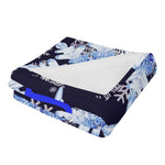 Blue Flannel Blanket - Breathable USA-Made 30x40in to 60x80in, Detailed View 5 | Our Phoenix Rise