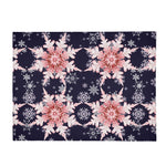 Cozy Snowflake Blanket – Midnight Blue and Pink Flannel