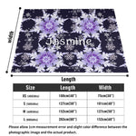 Personalized Snowflake Flannel Blanket - Flat lay showing full pattern and texture | Our Phoenix Rise