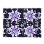 Snowflake Blanket – Midnight Blue & Purple Flannel, Cozy Warmth