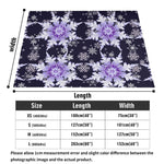 Snowflake Blanket – Midnight Blue & Purple Flannel, Cozy Warmth
