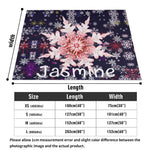 Personalized Snowflake Flannel Blanket - Festive winter blanket custom name | Our Phoenix Rise