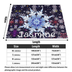 Personalized Snowflake Flannel Blanket - Texture detail of custom name flannel blanket | Our Phoenix Rise