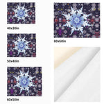 Snowflake Blanket – Midnight Blue Burst Flannel, Cozy Warmth