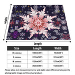 Red Snowflake Blanket – Midnight Blue & Flannel, Cozy Warmth