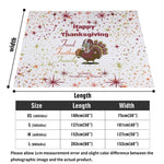 Thanksgiving Blanket – Food Football Family Flannel, Cozy Warmth