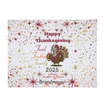 Thanksgiving Football Turkey Flannel Blanket - Flat Graphic Design Layout | Our Phoenix Rise