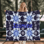 Blue Flannel Blanket - Breathable USA-Made 30x40in to 60x80in, Detailed View 8 | Our Phoenix Rise