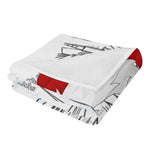Christmas Anime Girl Flannel Fleece Blanket - Folded Detail Showing Soft Texture | Our Phoenix Rise