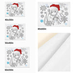 Christmas Anime Girl Flannel Fleece Blanket - Close-up of One-Side Printing Quality | Our Phoenix Rise