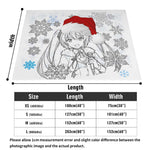 Christmas Anime Girl Flannel Fleece Blanket - Neatly Folded for Gifting | Our Phoenix Rise