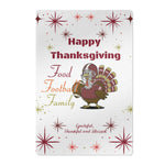 Thanksgiving Football Turkey Metal Sign - festive holiday design | Our Phoenix Rise