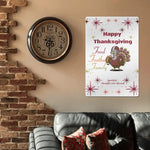 Thanksgiving Football Turkey Metal Sign - interior living room decor | Our Phoenix Rise
