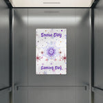 Snow Day Gaming Metal Wall Sign - Angle shot showcasing the metal finish | Our Phoenix Rise