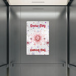 Snow Day Gaming Metal Wall Sign - detail of top corner with snowflakes | Our Phoenix Rise
