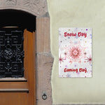 Snow Day Gaming Metal Wall Sign - detail of bottom corner with text | Our Phoenix Rise