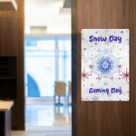 Snow Day Gaming Metal Wall Sign - Displayed on an indoor wooden wall | Our Phoenix Rise