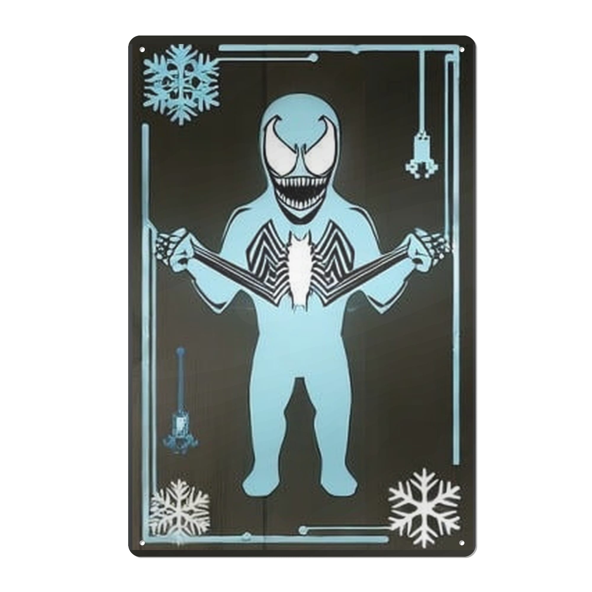Winter Frost Symbiote Character Metal Wall Art Sign