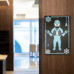 Winter Frost Symbiote Character Metal Wall Art Sign - Mounted on a wooden wall | Our Phoenix Rise