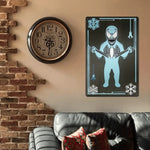 Winter Frost Symbiote Character Metal Wall Art Sign - Featured in a living room setting | Our Phoenix Rise