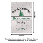 Personalized Our 1st Christmas Metal Sign - festive home decor for new families | Our Phoenix Rise